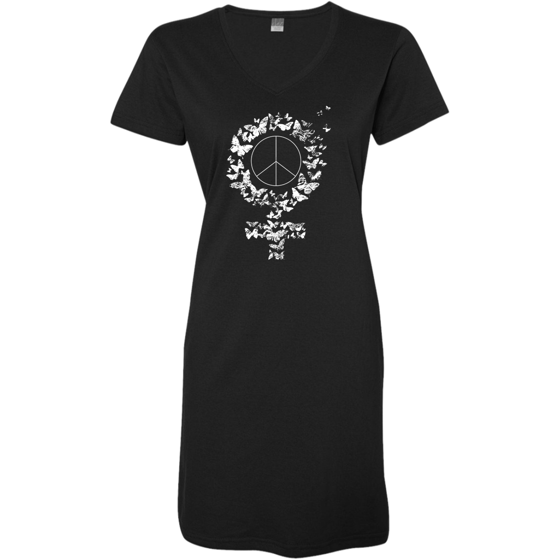 Butterflies Feminine Peace Sign Ladies' V-Neck Cover-Up