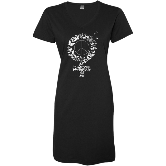 Butterflies Feminine Peace Sign Ladies' V-Neck Cover-Up