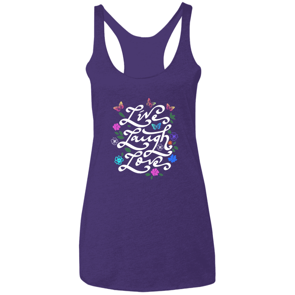 Live Laugh Love Ladies' Triblend Racerback Tank