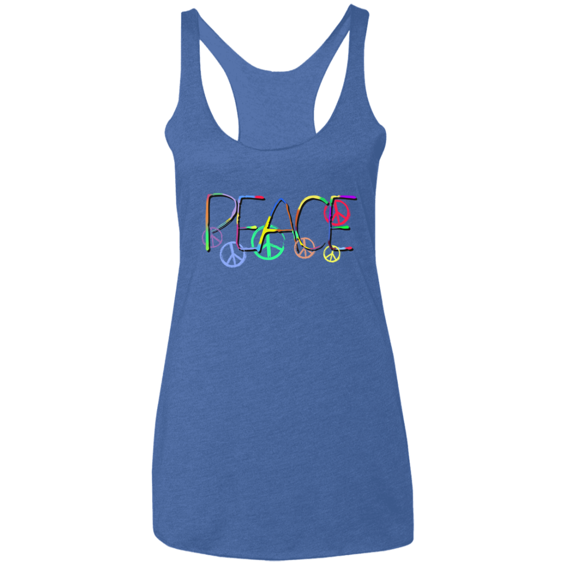 Peace Signs Ladies' Triblend Racerback Tank