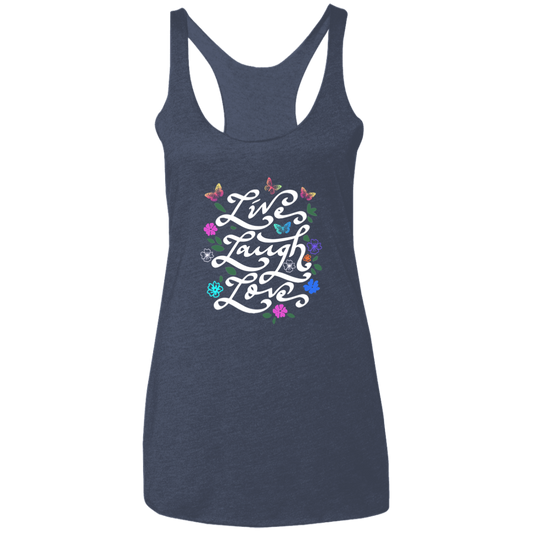 Live Laugh Love Ladies' Triblend Racerback Tank