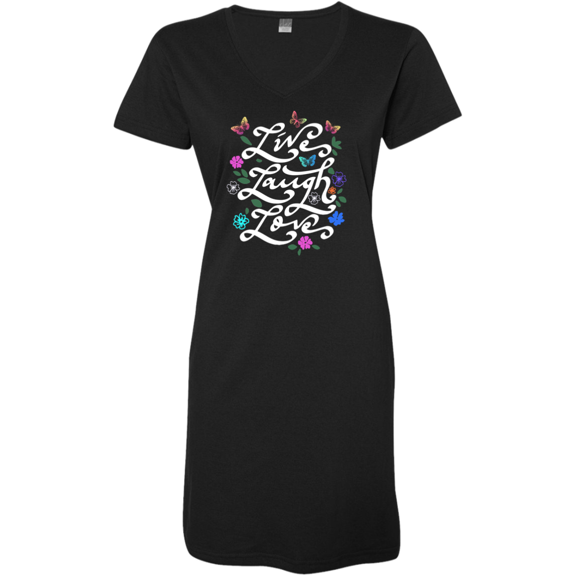 Live Laugh Love Ladies' V-Neck Fine Jersey Cover-Up