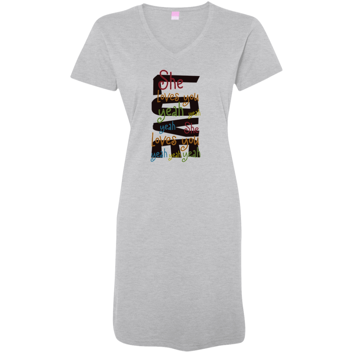 She Love You Ladies' V-Neck Fine Jersey Cover-Up