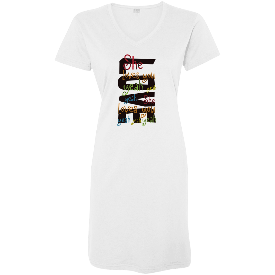 She Love You Ladies' V-Neck Fine Jersey Cover-Up