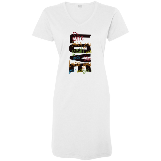 She Love You Ladies' V-Neck Fine Jersey Cover-Up