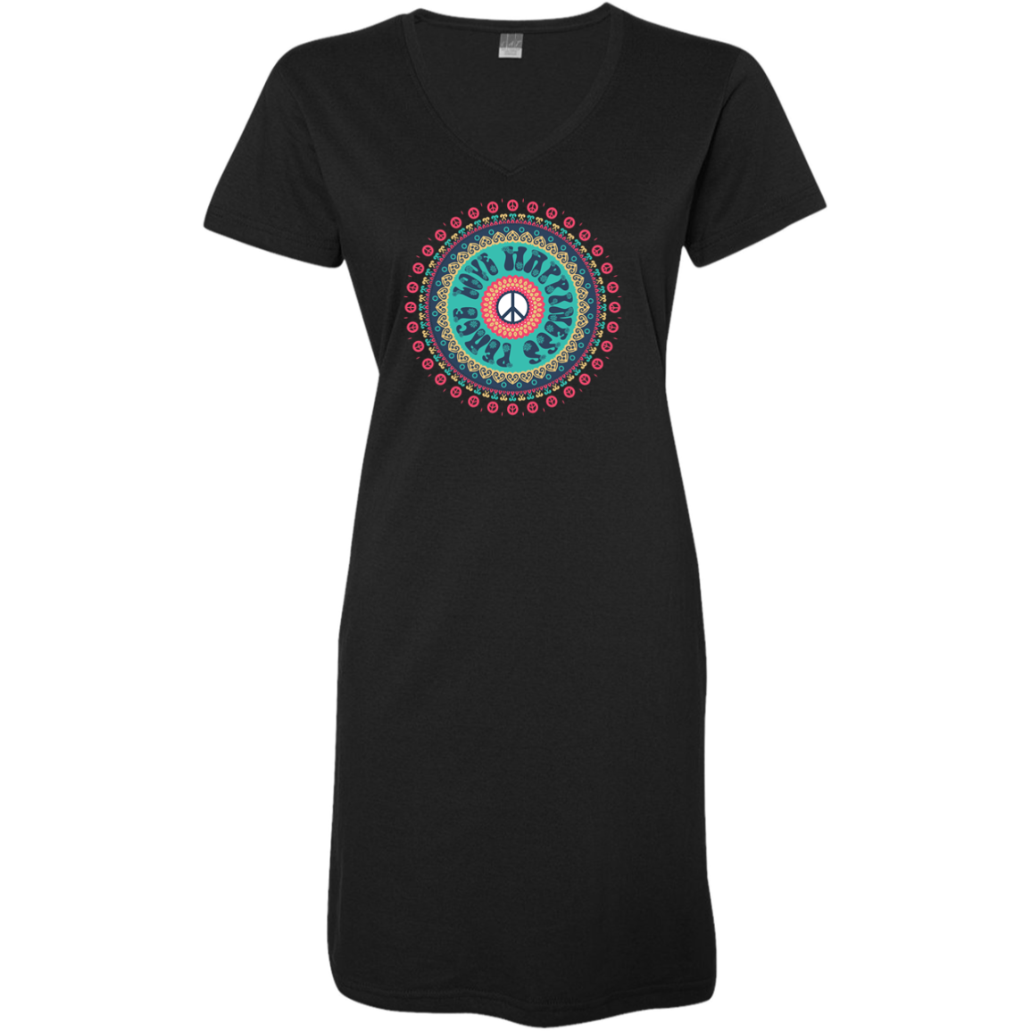 Peace Love Happiness Ladies' V-Neck Cover-Up