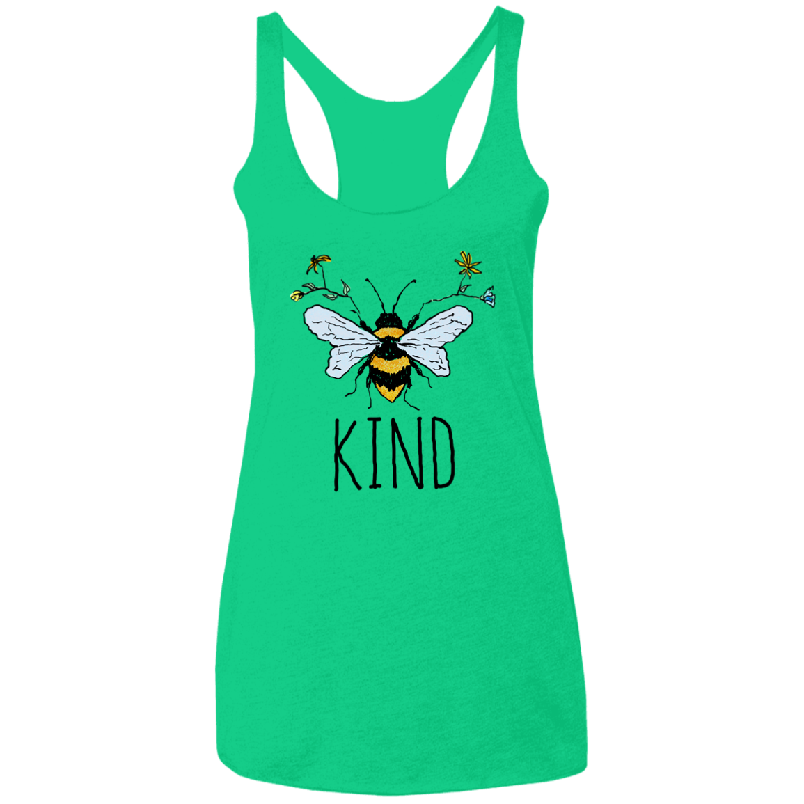 Bee Kind Ladies' Triblend Racerback Tank