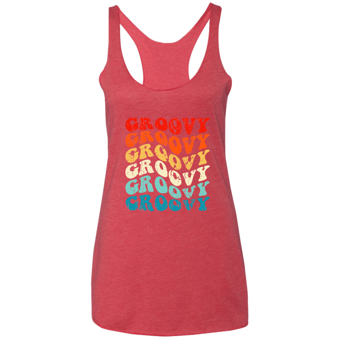 Vintage Groovy Ladies' Triblend Racerback Tank