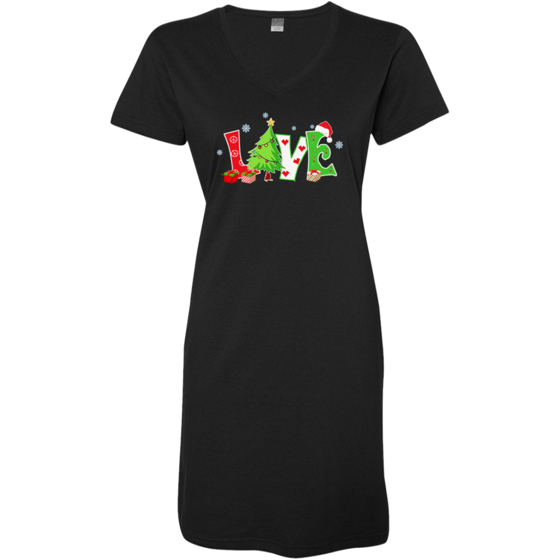 Holiday Love Ladies' V-Neck Fine Jersey Cover-Up