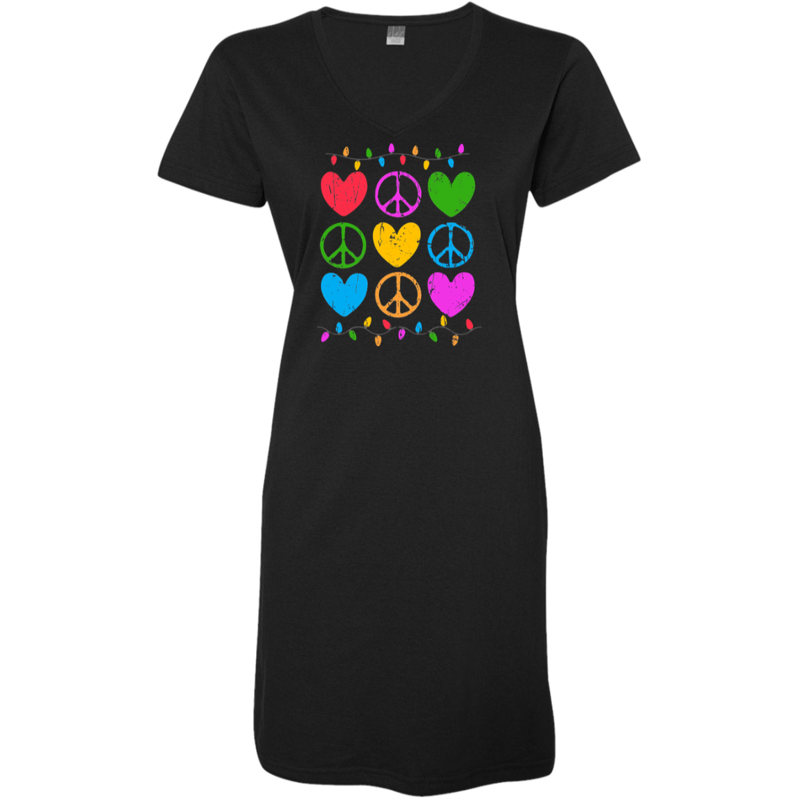 Peace Love Light Ladies' V-Neck Fine Jersey Cover-Up