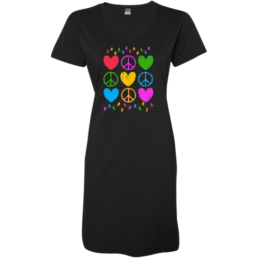 Peace Love Light Ladies' V-Neck Fine Jersey Cover-Up