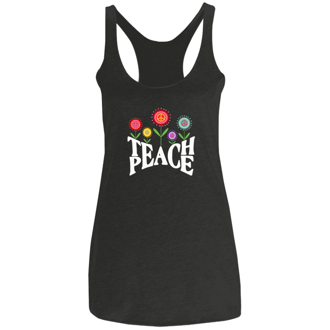 Teach Peace Ladies' Triblend Racerback Tank