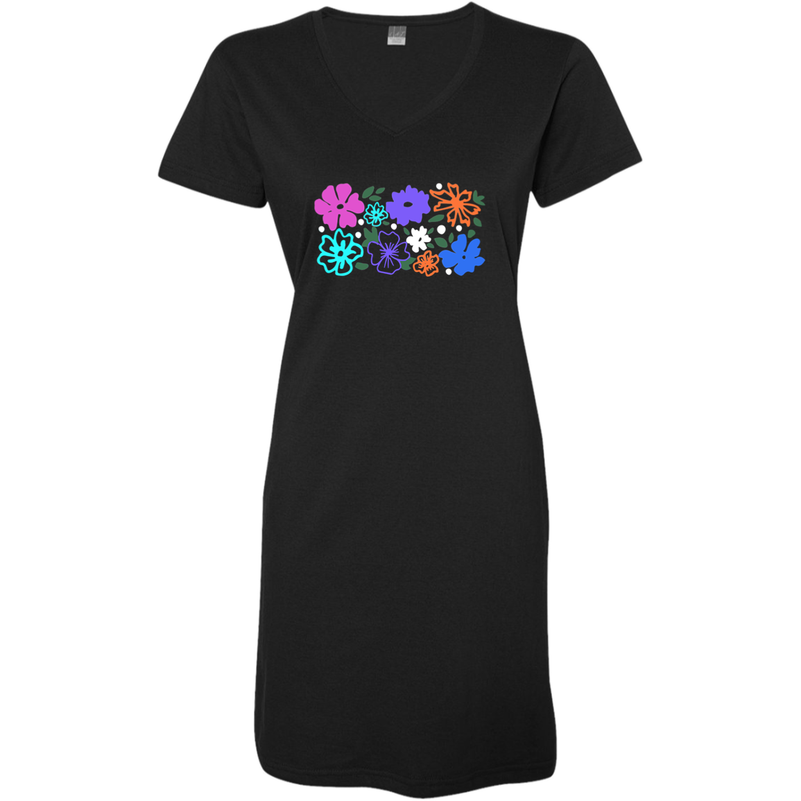 Floral Ladies' V-Neck Fine Jersey Cover-Up