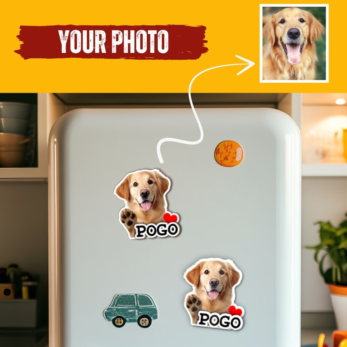 Personalized Picture Magnets Fridge - Dog Magnet