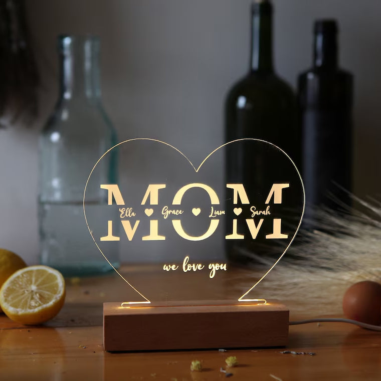 Personalized Photo Night Light | Gift for Mom - Mother's Day Gift 2025