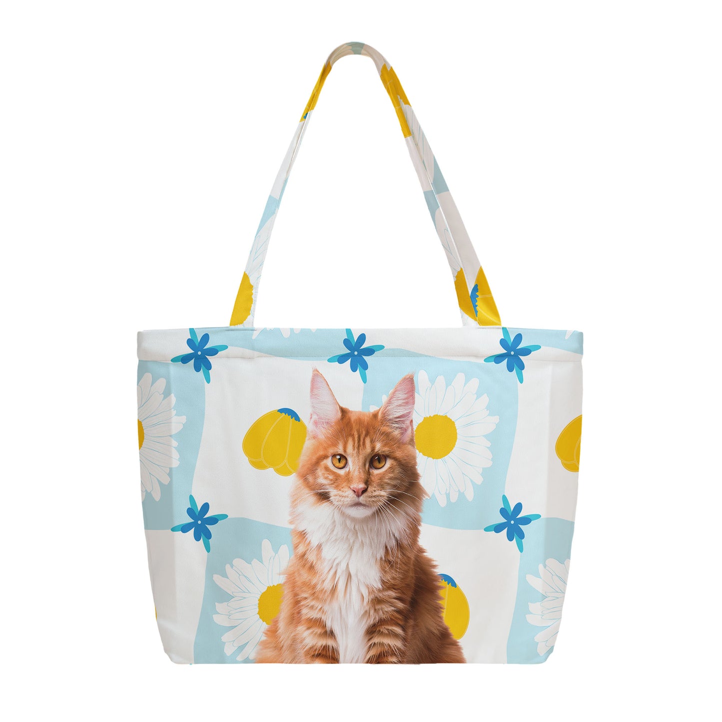 Custom Large Pet Tote Bag with Daisy