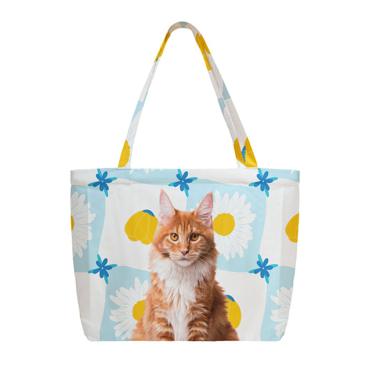 Custom Large Pet Tote Bag with Daisy