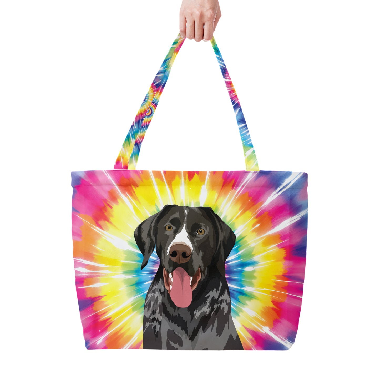 Large Custom Tie-Dye Tote Bag