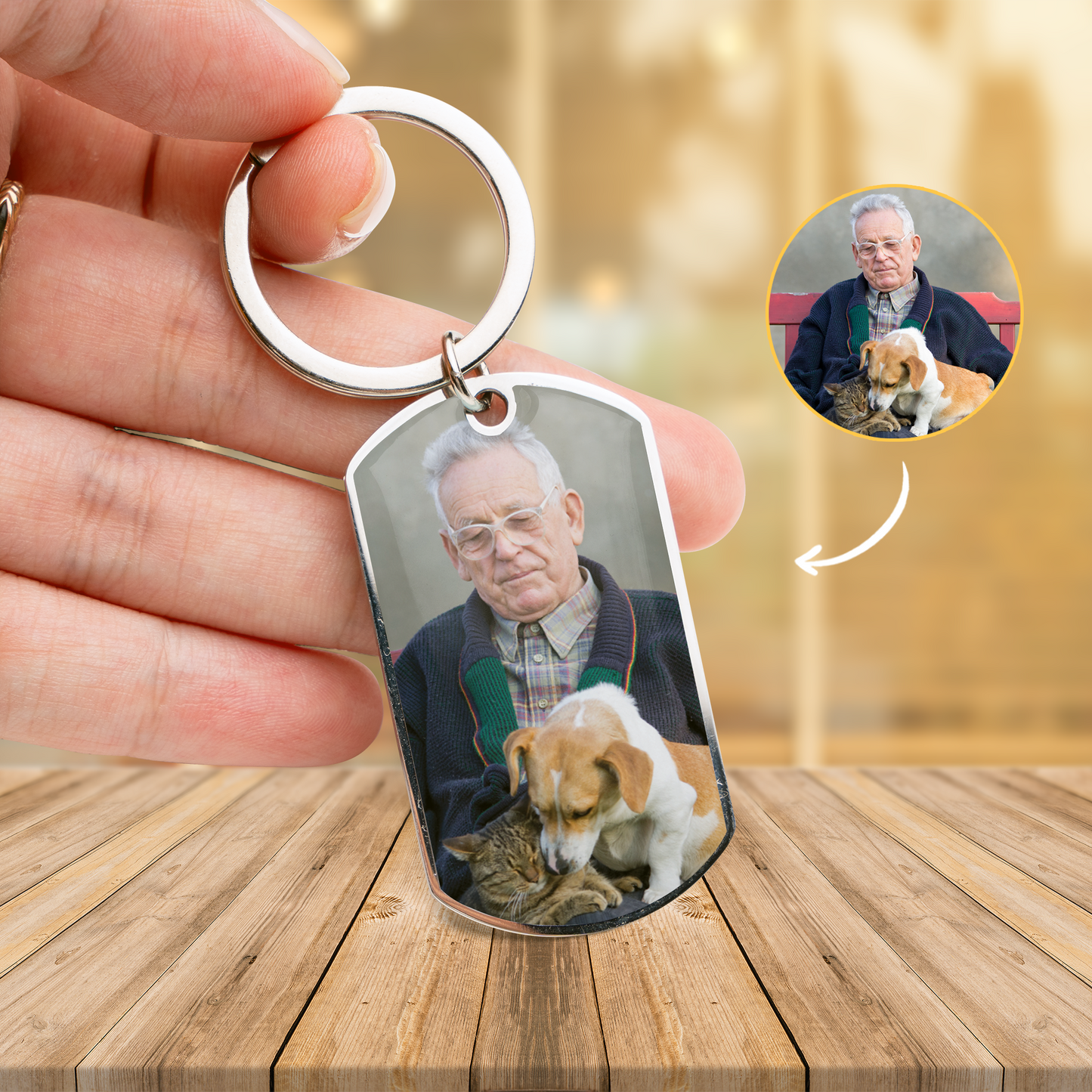Personalized Father’s Day Gift Keychain