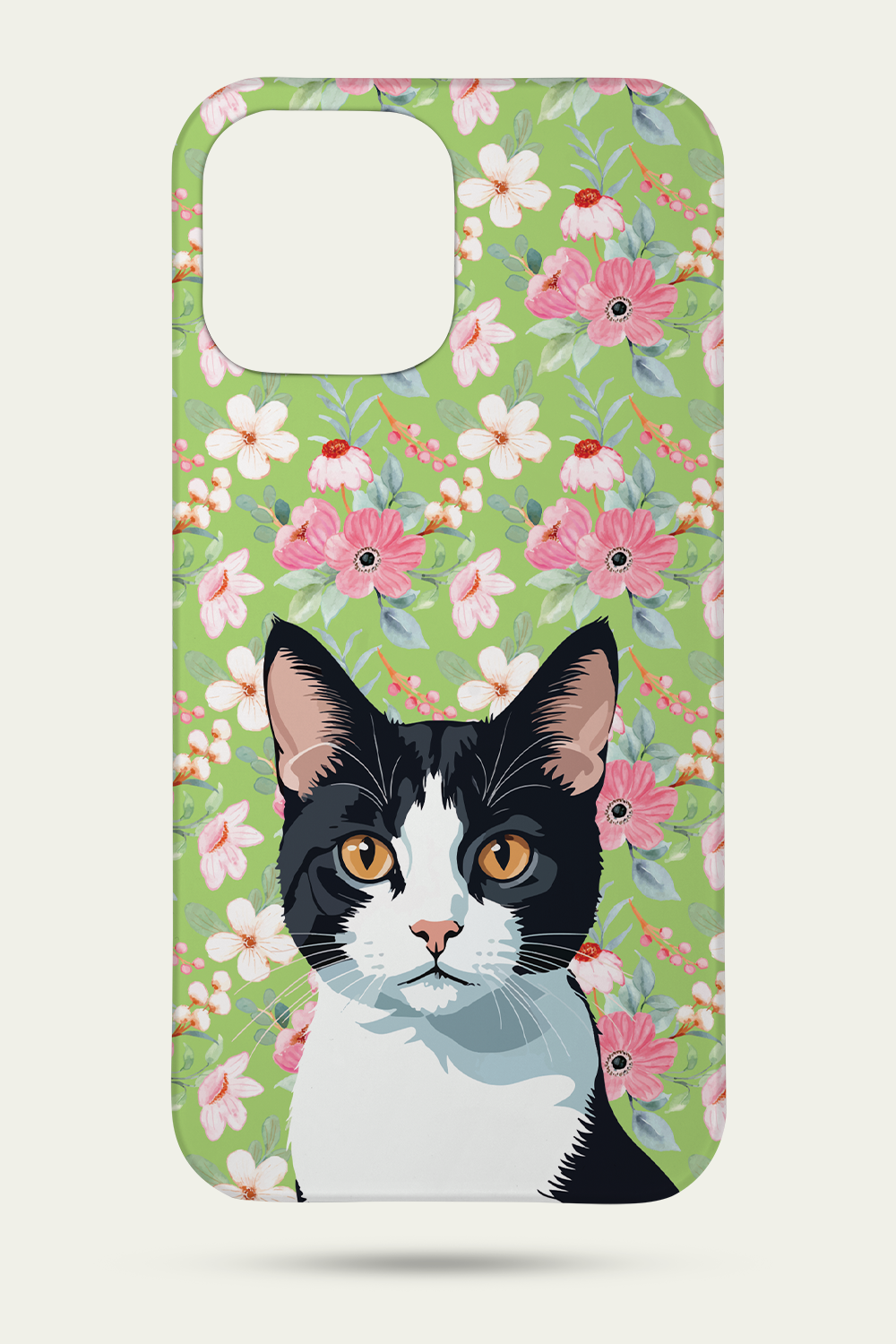Personalized Pet Portrait Spring Floral Phone Case