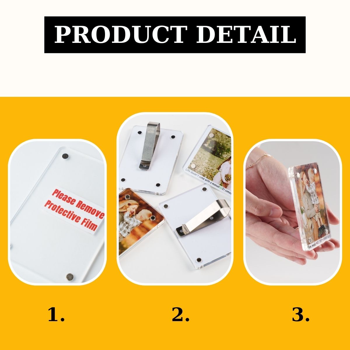 Personalized Photo Holder Car Picture Frame