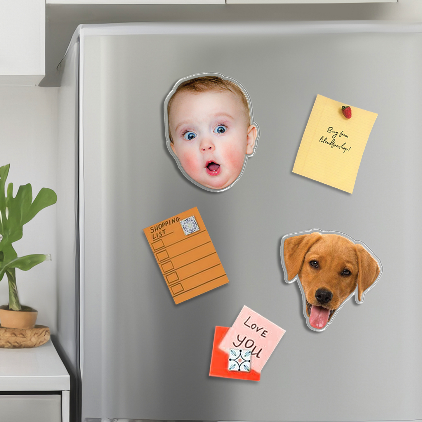 Personalized Pet Magnet – Custom Shape with Your Pet's Photo