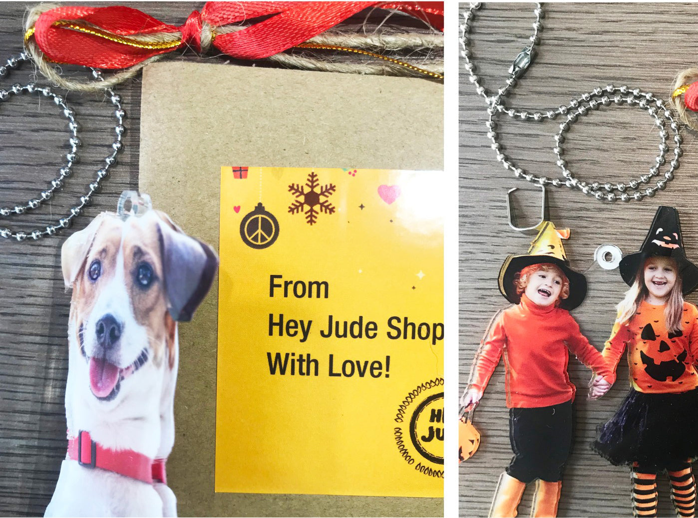 Personalized Double-Sided Acrylic Ornament - Christmas Gift for Friends and Family