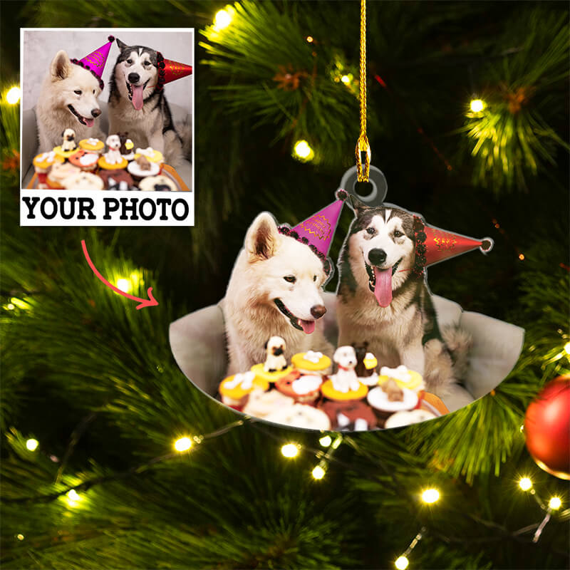Personalized Double-Sided Acrylic Ornament - Christmas Gift for Friends and Family