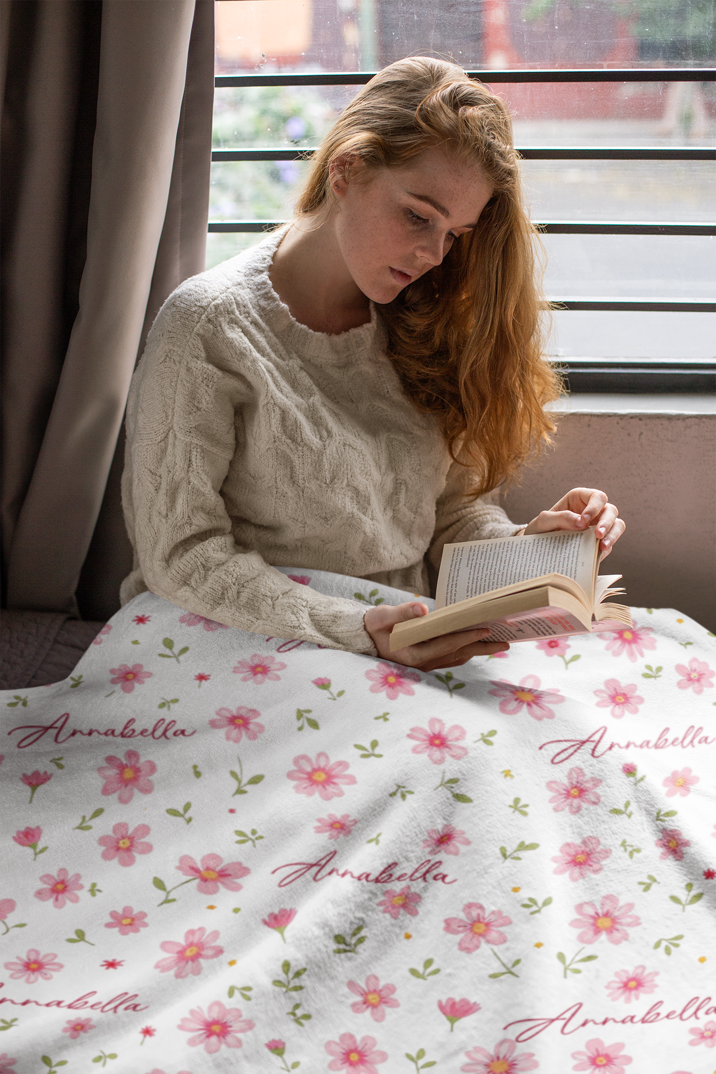 Floral Name Custom Blanket