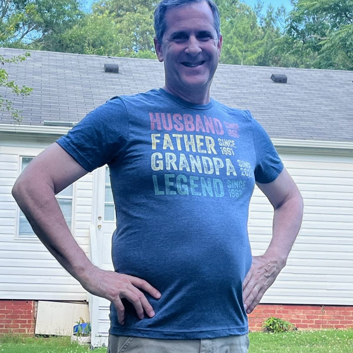 Personalized Dad & Grandpa Shirt – Father’s Day Gift, Husband Father Grandpa Legend Tee, Custom Dates, Funny Birthday Gift for Men