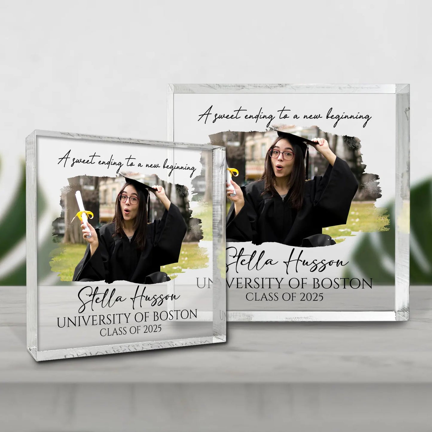 Custom Graduation Photo Plaque (Without Stand)