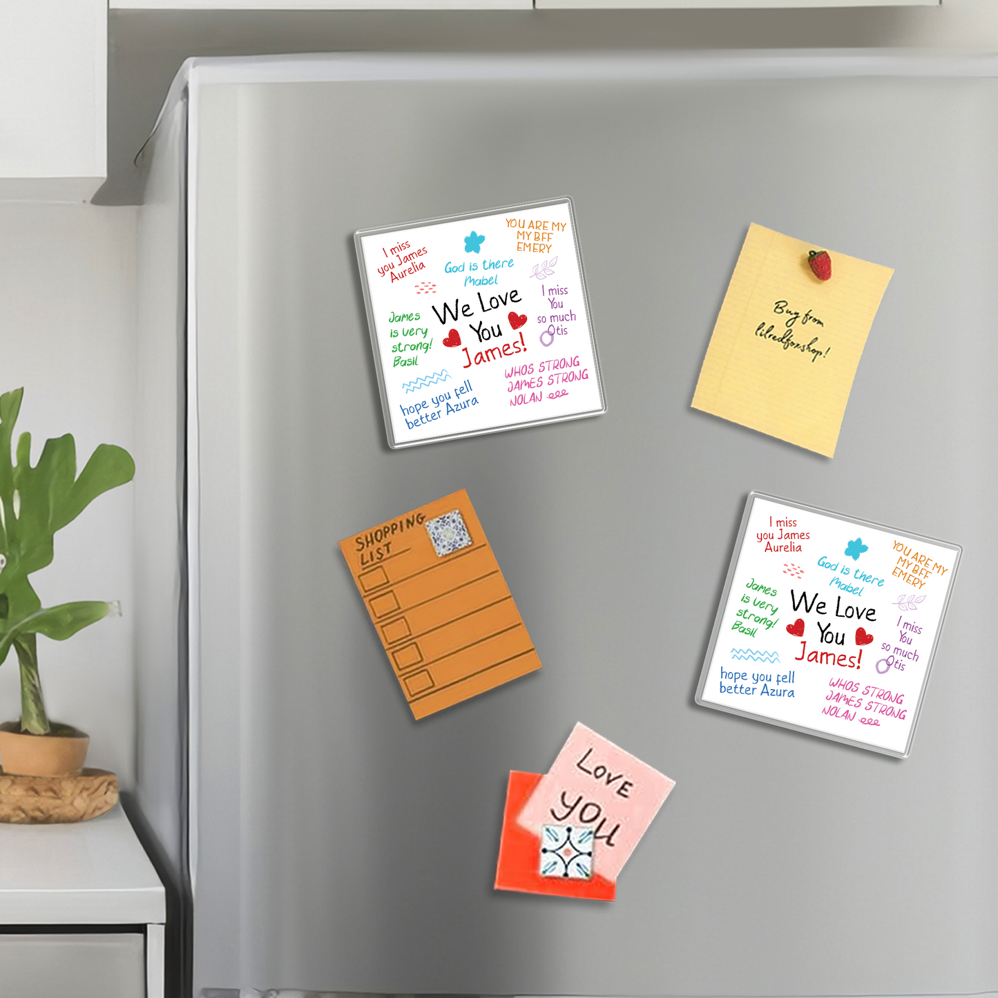 Personalized Text Photo Fridge Magnet