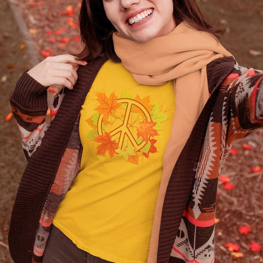 Autumn Colorful Foliage Ladies Short-Sleeve T-Shirt