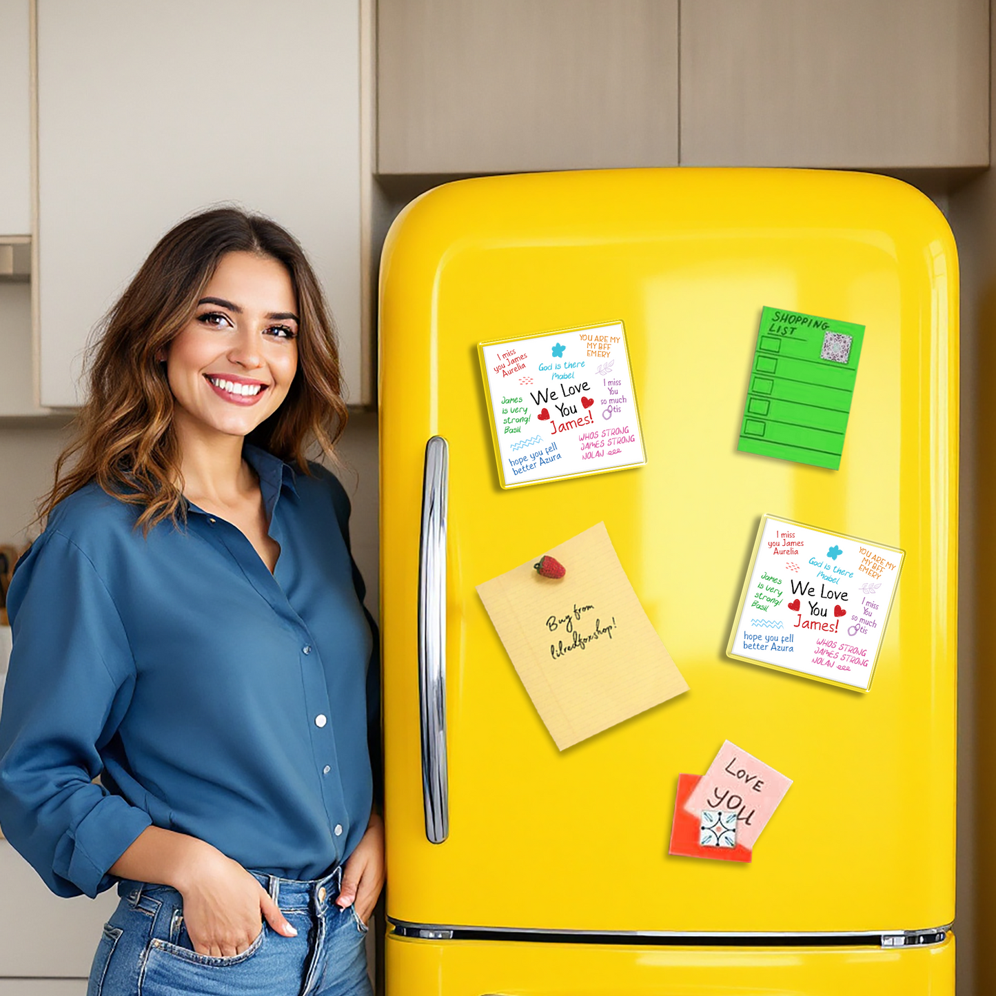 Personalized Text Photo Fridge Magnet