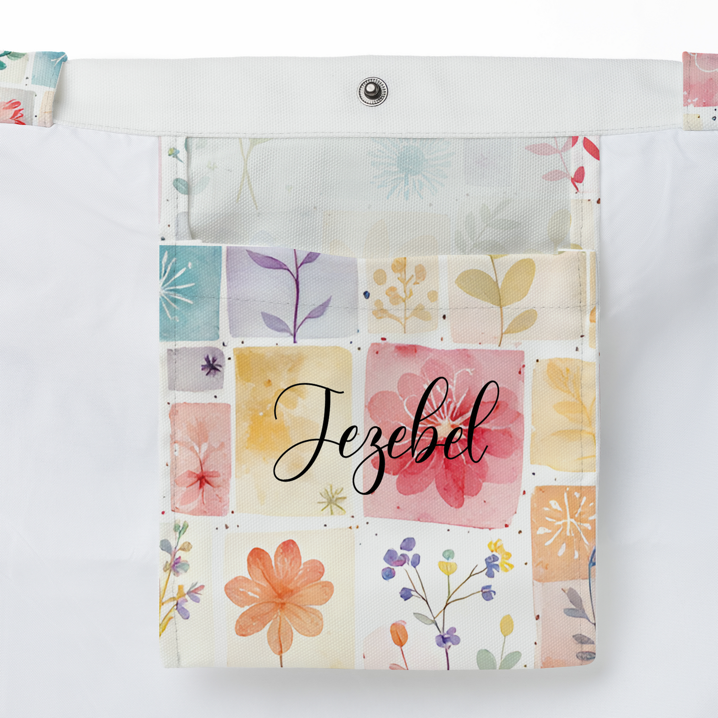 Floral Blossom Pet Portrait Tote Bag