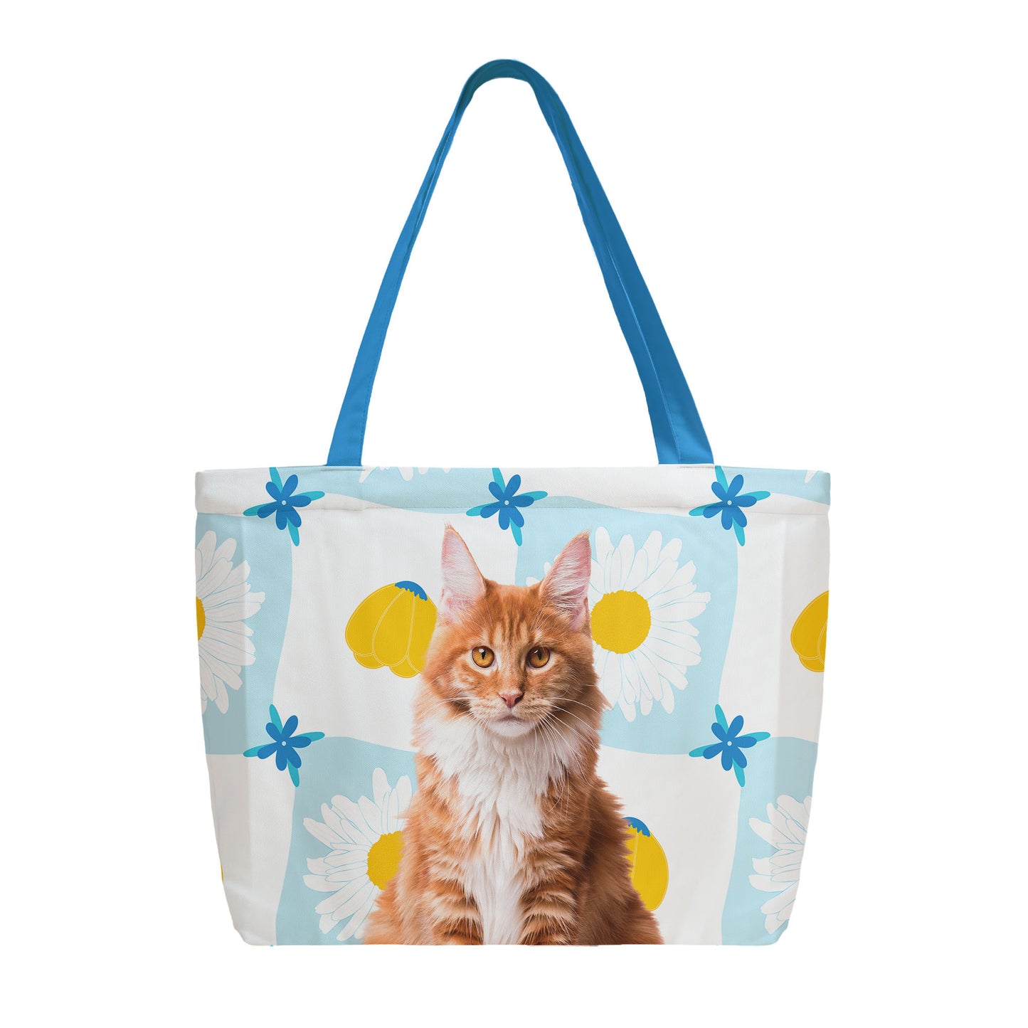 Custom Large Pet Tote Bag with Daisy