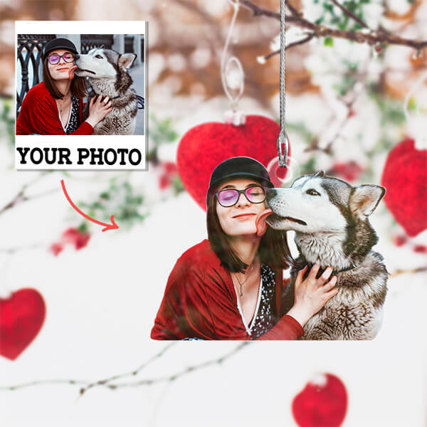 Personalized Double-Sided Acrylic Valentine Ornament - the perfect Valentine gift