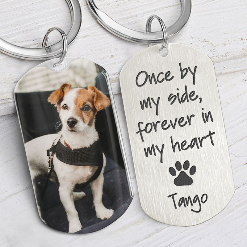 Custom Photo & Engraved Pet Keychain