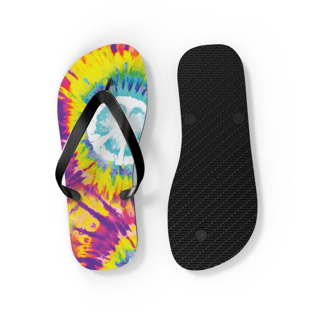 Tie Dye Unisex Flip-Flops Shoes Printify