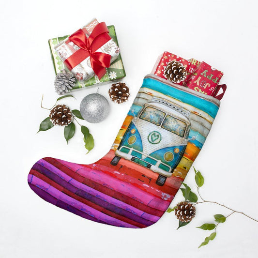 Hippie Van - Christmas Stockings Home Decor Printify One size