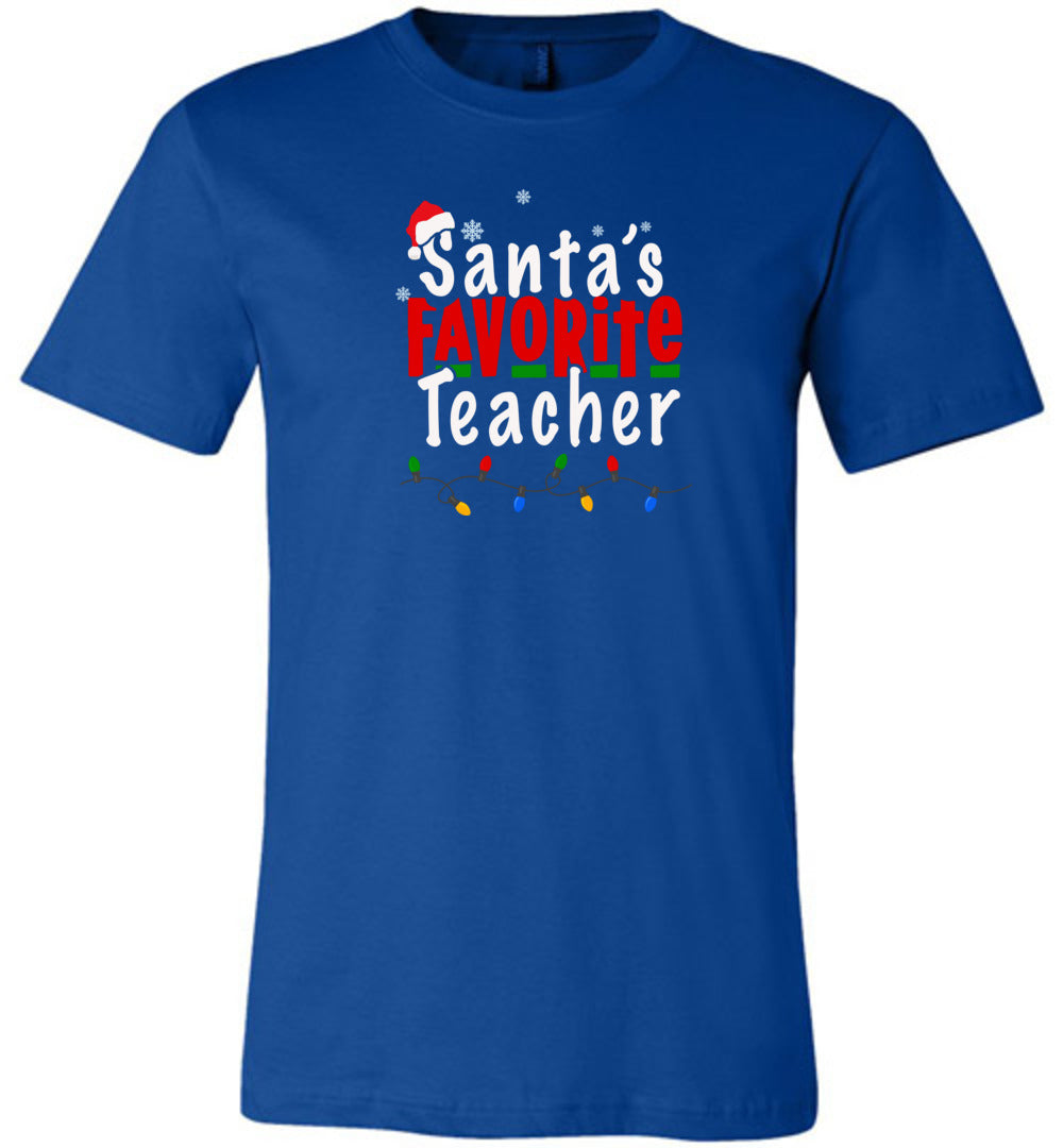 Santa's Favorite Teacher- Long Sleeve T-Shirt