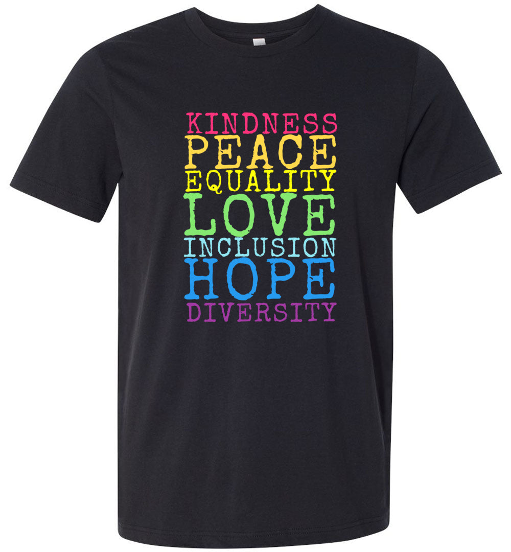 Kindness Peace Love Equality T-shirts