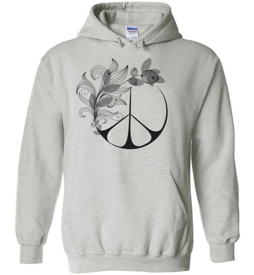 PEACE IN NATURE HEAVY BLEND HOODIE Heyjude Shoppe Ash S