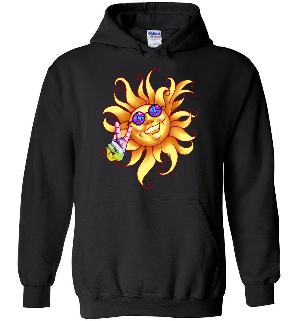 Peace Out Heavy Blend Hoodie Heyjude Shoppe Black S
