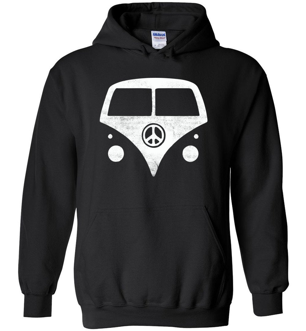 HIPPIE VAN HEAVY BLEND HOODIE Heyjude Shoppe Black S