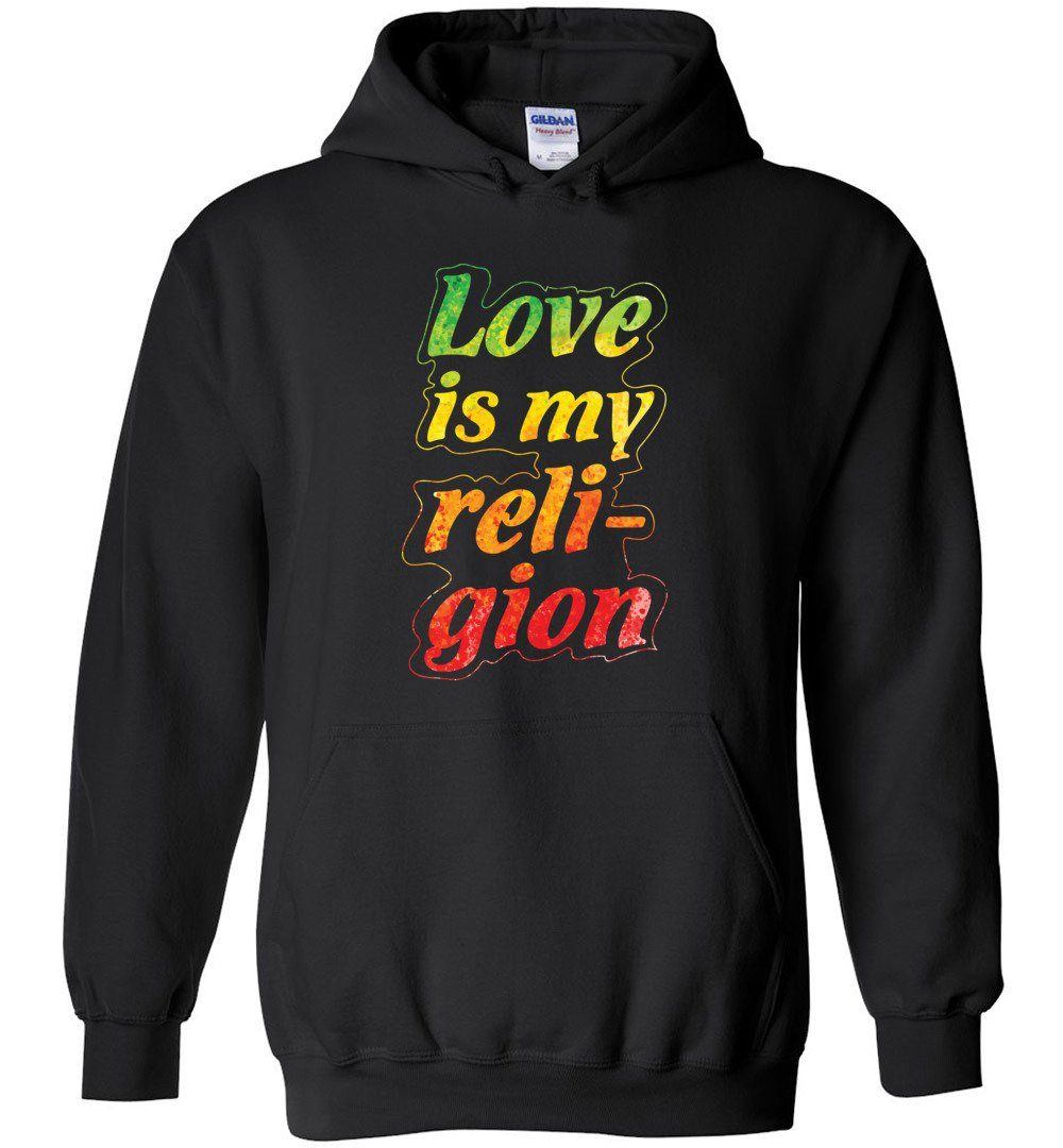 Love Is My Religion Heavy Blend Hoodie Heyjude Shoppe Black S