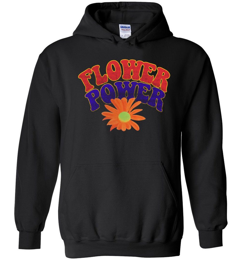 FLOWER POWER BLEND HOODIE Heyjude Shoppe Black S