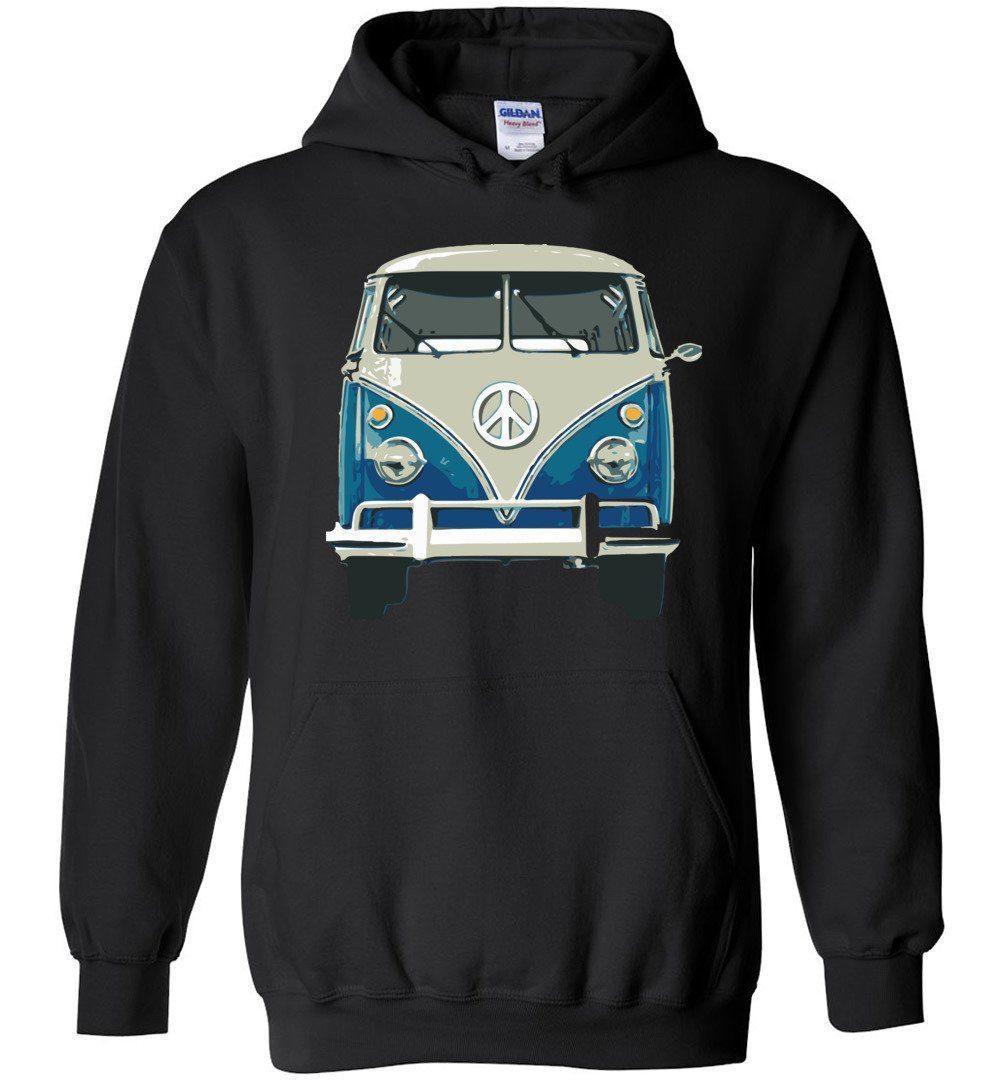 HIPPIE VAN HEAVY BLEND HOODIE Heyjude Shoppe Black S