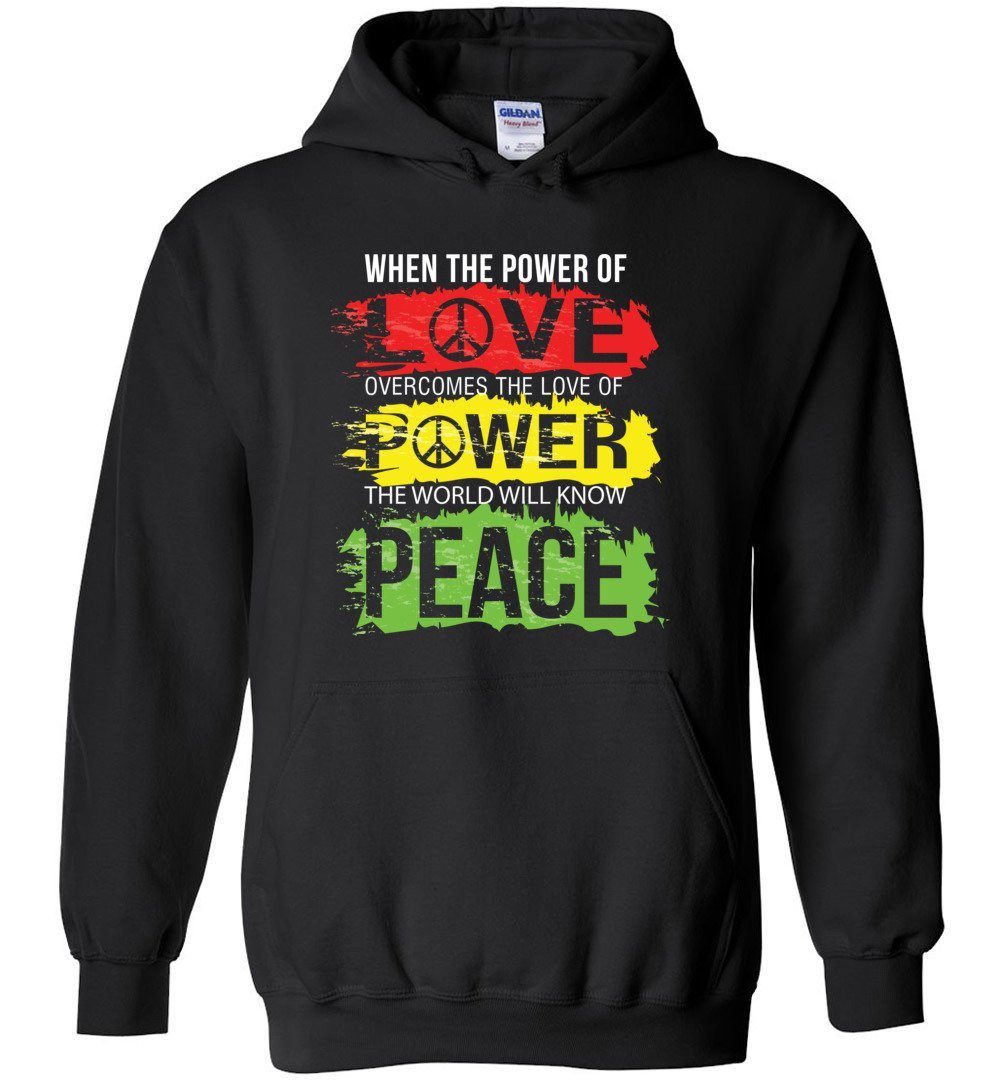 The World Will Know Peace Heavy Blend Hoodie Heyjude Shoppe Black S