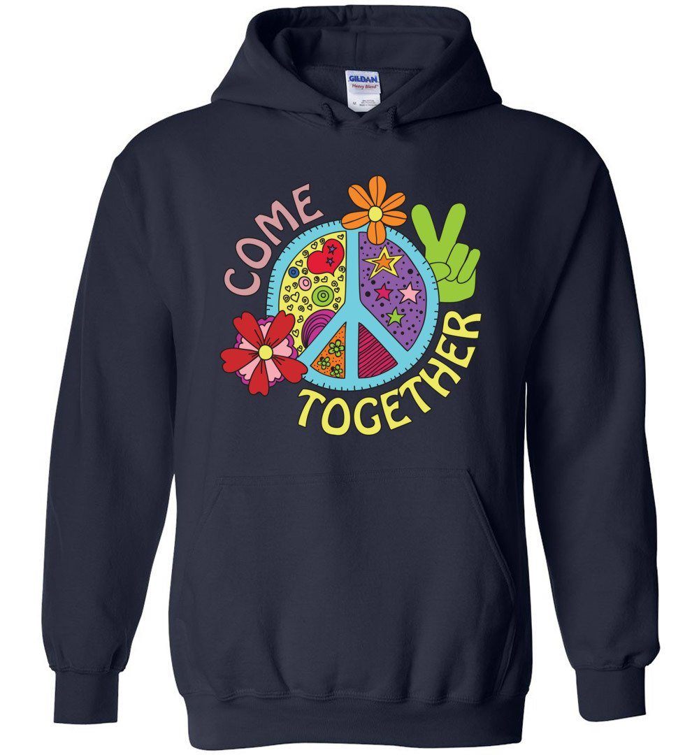 Come Together Heavy Blend Hoodie Heyjude Shoppe Navy S